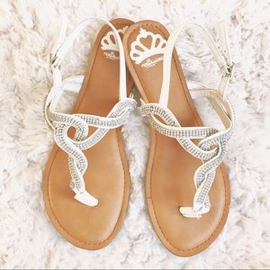 Fergalicious Jeweled Sandals